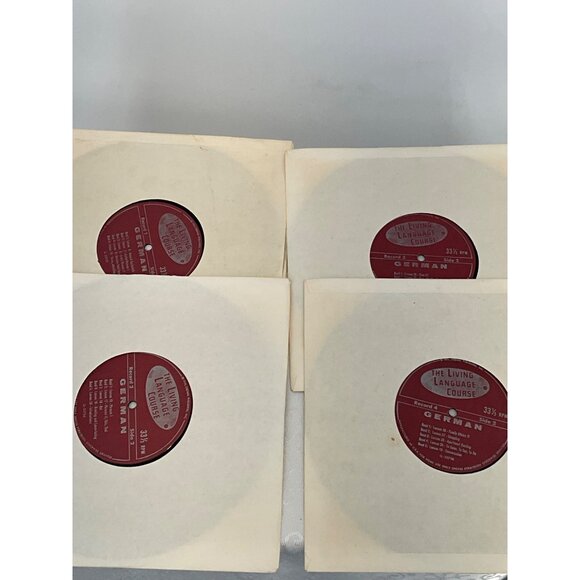 Vintage Living German Language Course 40 Lessons Vinyl Records 33⅓ RPM With Manu - Picture 4 of 5